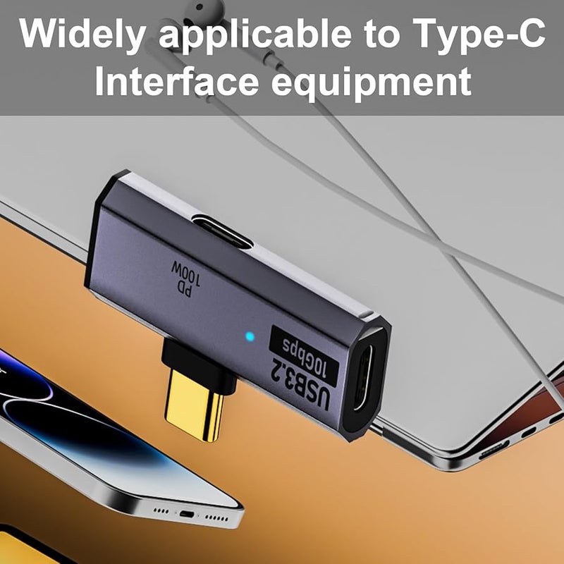 Gray 100W USB C Fast Charging Adapter With 10Gbps Data Transfer For Phone Laptop - Image 4
